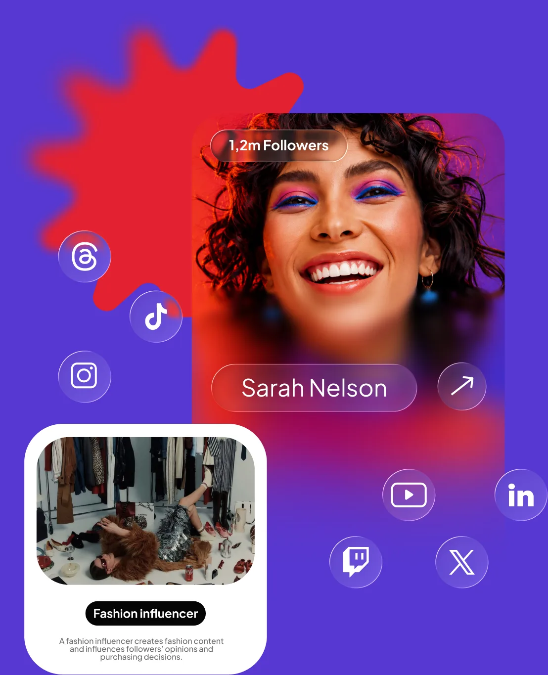 A creator's Dinky page with their channels