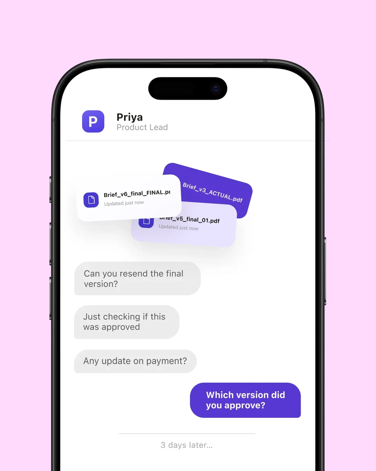 Before Dinky: brief versions and payment questions lost in chat